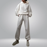Josephine trainingsanzug - lässiges 2-teiliges set aus kapuzenpulli und jogginghose für frauen – Weiß
