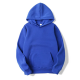Damen-Kapuzenpullover – gemütlicher, übergroßer Kapuzenpullover mit Tasche – Blau