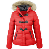 Marinda – retro-steppjacke für damen – Rot