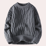 Tiberiu - warmer strickpulli für männer – Grau