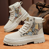 Aggelos – coole und stylische hohe stiefel für herren – Grau