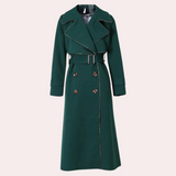 Neassa – eleganter trenchcoat für damen – Grün