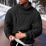 Warmer strickpullover für herren – bequem und vielseitig – Schwarz