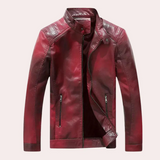 Elegante herrenjacke mit stehkragen – Rot