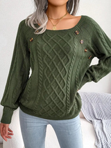 Ursa - sexy und modischer strickpullover für damen – Grün
