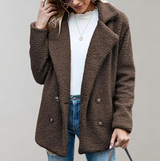Lanaia – warme und flauschige damenjacke – Kaffee