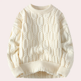Tiberiu - warmer strickpulli für männer – Beige