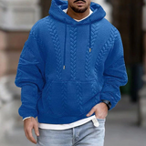 Bequemer herren-hoodie für kalte tage – Blau