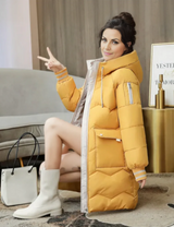 Alessia | kuschelige, wintergefütterte parka-damenjacke – Gelb