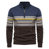 Ruzeva - hochwertiger pullover mit retromuster – JeansBlau