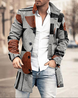Warme herren-winterjacke mit kapuze – Dunkelbraun