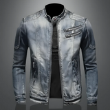 Retro-jeansjacke für herren – Hellblau