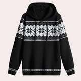 Orvalle – bequemer kapuzenpullover für herren – Schwarz