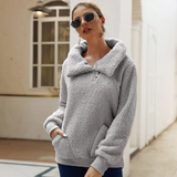 Unjust – gestrickter winterpullover für damen – lässig und warm – Hellgrau