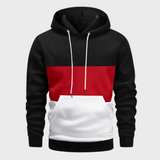 Farbblock-kapuzenpullover für männer – Rot