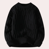 Tiberiu - warmer strickpulli für männer – Schwarz