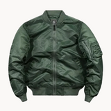 Timoteo | zeitlose klassische piloten-bomber-herrenjacke – Armeegrün