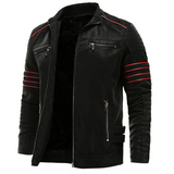Herren-lederjacke – Schwarz