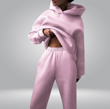 Josephine trainingsanzug - lässiges 2-teiliges set aus kapuzenpulli und jogginghose für frauen – Rosa