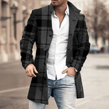 Warme herren-winterjacke mit kapuze – Schwarz