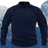 Taktischer fleecepullover für herren mit reibverschlusstaschen – Marineblauw