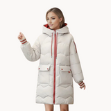 Alessia | kuschelige, wintergefütterte parka-damenjacke – Elfenbein