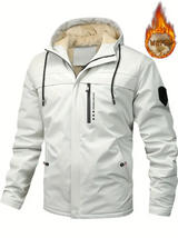 Luis – lässige winterjacke für Herren für outdoor-aktivitäten – Beige-weiß