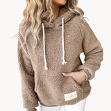 Stefania - gemütlicher, entspannter damen-teddypullover – Khaki