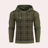 Emre – karierter herrenpullover mit verstellbarer kapuze – Grün