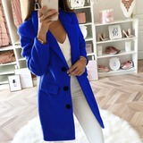 Lale – langer blazer – Saphirblau