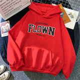 Gulja - stylischer bedruckter kapuzenpullover für damen – Rot