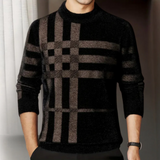 Agusztav – weicher und dehnbarer strickpullover für herren – Braun
