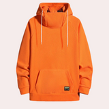 Warmer, großer kapuzenpullover für herren – Orange