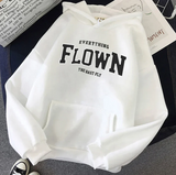 Gulja - stylischer bedruckter kapuzenpullover für damen – Weiß