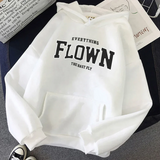 Gulja - stylischer kapuzenpullover mit aufdruck für damen – Weiß