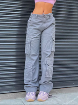 Maxi - modische lockere damenhosen – Grau