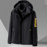 Hochwertige herren-windjacke mit kapuze – Schwarz
