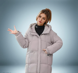 Modische daunenjacke in grau – Grau