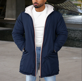 Renato | zweifarbige, wendbare warme jacke für herren – Blau