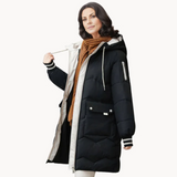 Alessia | kuschelige, wintergefütterte parka-damenjacke – Schwarz
