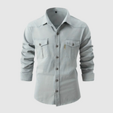 Laurens - trendy blouse voor heren – Grau