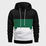 Farbblock-kapuzenpullover für männer – Grün