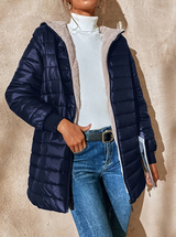 Sandra - stylischer damen-wintermantel – Blau