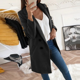 Lale – langer blazer – Schwarz