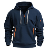 Finden - bequemer herren-hoodie, lässiger style für jeden tag – Dunkelblau