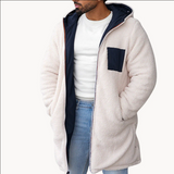 Renato | zweifarbige, wendbare warme jacke für herren – Weiß