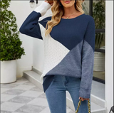 Mehrfarbiges sweatshirt für frauen - amosena – Blau
