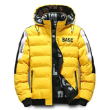 Warme daunenwinterjacke für männer – Gelb
