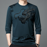 Mihnea – bequemes herren-sweatshirt mit rundhalsausschnitt – Blau