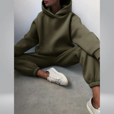 Josephine trainingsanzug - lässiges 2-teiliges set aus kapuzenpulli und jogginghose für frauen – Unteres Grün